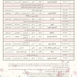 برنامه شش ماهه اول سال ۱۳۹۹